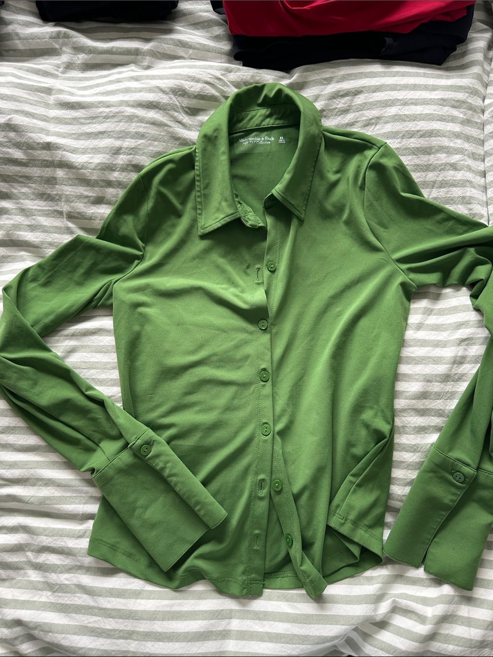 Abercrombie & Fitch Green Button-Front Women's Shirt